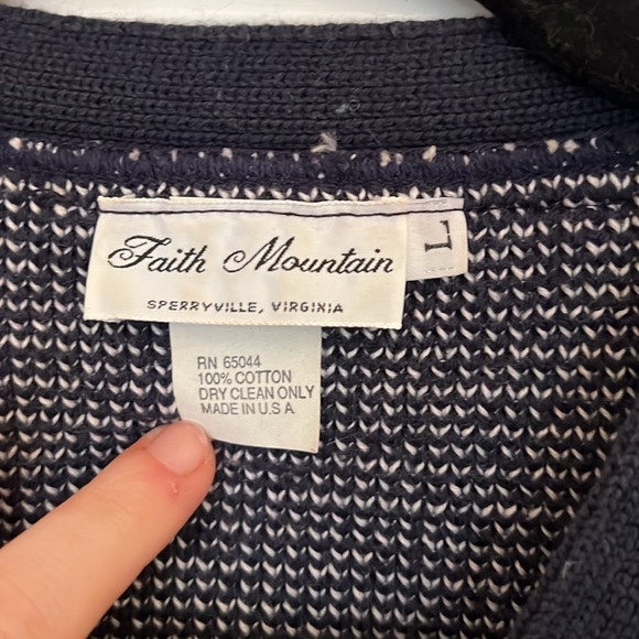 Vintage Faith Mountain “I Love Cats” Cardigan Sweater - Large - Picture 6 of 10